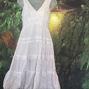 White Hindu gypsy hippy dress